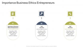 Importance Business Ethics Entrepreneurs In PowerPoint And Google Slides Cpb