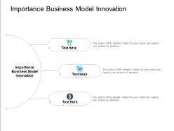 Importance business model innovation ppt powerpoint presentation show cpb