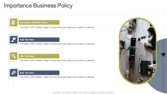Importance Business Policy In PowerPoint And Google Slides Cpb