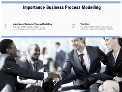Importance business process modelling ppt powerpoint presentation model templates cpb