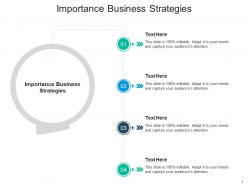 Importance business strategies ppt powerpoint presentation infographics graphics tutorials cpb