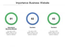 Importance business website ppt powerpoint presentation picture cpb