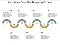 Importance cash flow budgeting process ppt powerpoint presentation slides outfit cpb