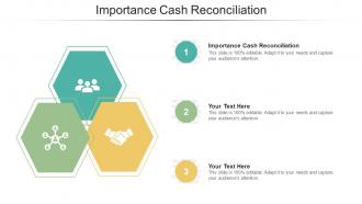 Importance Cash Reconciliation Ppt Powerpoint Presentation Pictures Deck Cpb