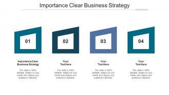 Importance clear business strategy ppt powerpoint presentation layouts rules cpb