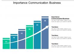 Importance communication business ppt powerpoint presentation infographics objects cpb