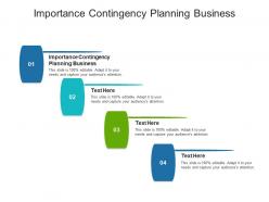 Importance contingency planning business ppt powerpoint presentation infographic template background images cpb