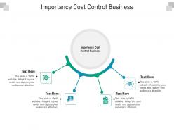 Importance cost control business ppt powerpoint presentation background designs cpb
