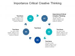Importance critical creative thinking ppt powerpoint presentation ideas slides cpb