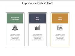 Importance critical path ppt powerpoint presentation inspiration vector cpb
