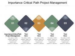 Importance critical path project management ppt powerpoint presentation styles show cpb