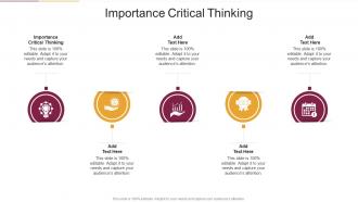 Importance Critical Thinking In Powerpoint And Google Slides Cpb
