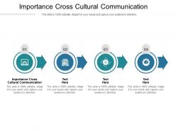 Importance cross cultural communication ppt powerpoint presentation ideas diagrams cpb