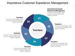 Importance customer experience management ppt powerpoint presentation visual aids pictures cpb