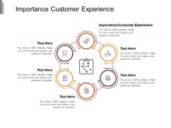 Importance customer experience ppt powerpoint presentation icon background images cpb