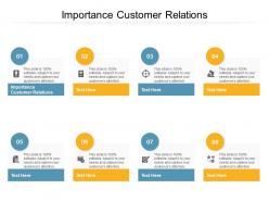 Importance customer relations ppt powerpoint presentation styles graphics design cpb