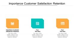 Importance customer satisfaction retention ppt powerpoint presentation file formats cpb