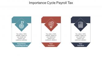 Importance cycle payroll tax ppt powerpoint presentation portfolio graphics design cpb