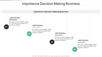 Importance Decision Making Business In Powerpoint And Google Slides Cpb