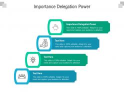 Importance delegation power ppt powerpoint presentation infographics samples cpb