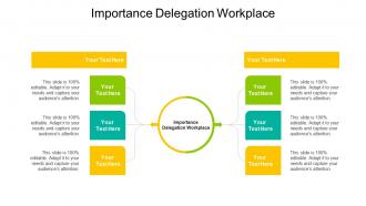 Importance delegation workplace ppt powerpoint presentation professional topics cpb