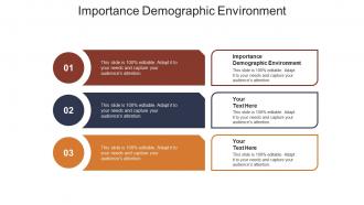 Importance demographic environment ppt powerpoint presentation show summary cpb