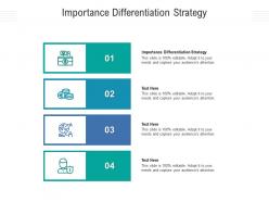 Importance differentiation strategy ppt powerpoint presentation portfolio graphics tutorials cpb