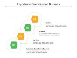 Importance diversification business ppt powerpoint presentation file templates cpb