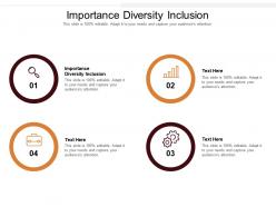 Importance diversity inclusion ppt powerpoint presentation slides brochure cpb