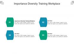 Importance diversity training workplace ppt powerpoint infographic template master slide cpb