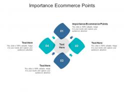 Importance ecommerce points ppt powerpoint presentation layouts background cpb