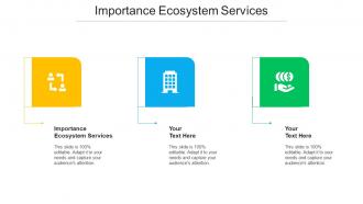 Importance Ecosystem Services Ppt Powerpoint Presentation Portfolio Sample Cpb
