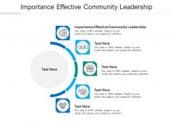 Importance effective community leadership ppt powerpoint presentation inspiration layouts cpb