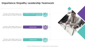 Importance Empathy Leadership Teamwork In Powerpoint And Google Slides Cpb