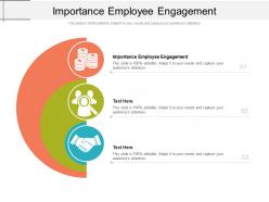 Importance employee engagement ppt powerpoint presentation professional slideshow cpb