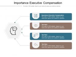 Importance executive compensation ppt powerpoint presentation portfolio slide download cpb