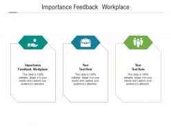 Importance feedback workplace ppt powerpoint presentation portfolio graphics template cpb