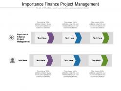 Importance finance project management ppt powerpoint presentation ideas format ideas cpb