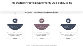 Importance Financial Statements Decision Making In Powerpoint And Google Slides Cpb