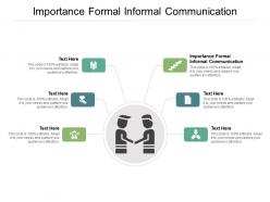Importance formal informal communication ppt powerpoint presentation outline show cpb