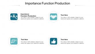 Importance function production ppt powerpoint presentation infographics objects cpb