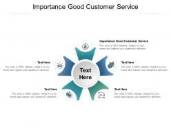 Importance good customer service ppt powerpoint presentation layouts graphics tutorials cpb