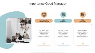 Importance Good Manager In Powerpoint And Google Slides Cpb