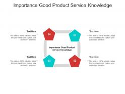 Importance good product service knowledge ppt powerpoint presentation styles graphic tips cpb
