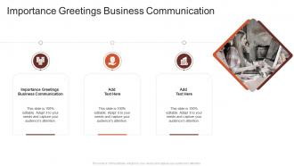 Importance Greetings Business Communication In Powerpoint And Google Slides Cpb