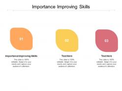 Importance improving skills ppt powerpoint presentation styles graphic images cpb