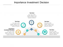Importance investment decision ppt powerpoint presentation infographics images cpb