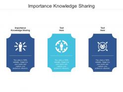 Importance knowledge sharing ppt powerpoint presentation inspiration templates cpb