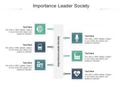 Importance leader society ppt powerpoint presentation pictures ideas cpb