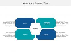Importance leader team ppt powerpoint presentation model templates cpb